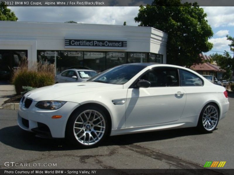 Alpine White / Fox Red/Black/Black 2012 BMW M3 Coupe