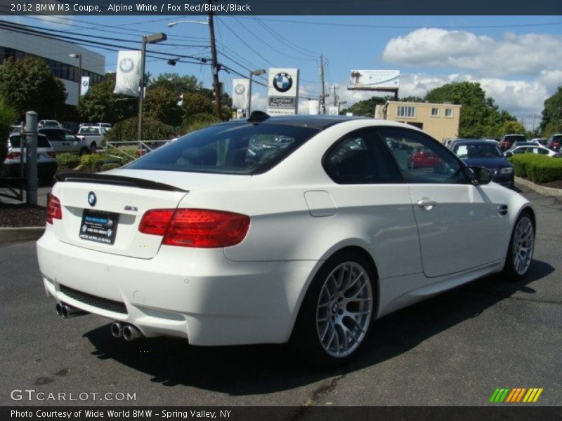 Alpine White / Fox Red/Black/Black 2012 BMW M3 Coupe