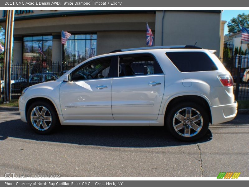 White Diamond Tintcoat / Ebony 2011 GMC Acadia Denali AWD
