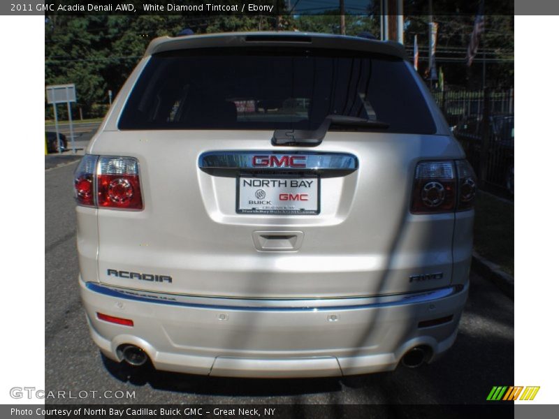 White Diamond Tintcoat / Ebony 2011 GMC Acadia Denali AWD