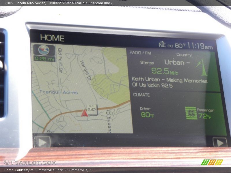 Brilliant Silver Metallic / Charcoal Black 2009 Lincoln MKS Sedan