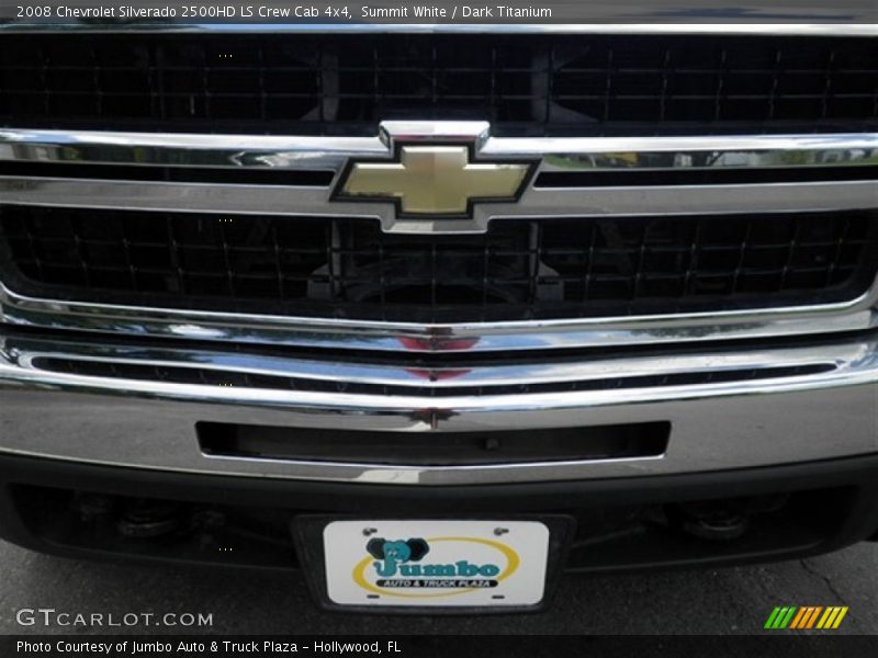 Summit White / Dark Titanium 2008 Chevrolet Silverado 2500HD LS Crew Cab 4x4