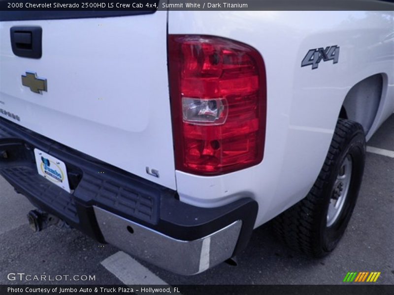 Summit White / Dark Titanium 2008 Chevrolet Silverado 2500HD LS Crew Cab 4x4
