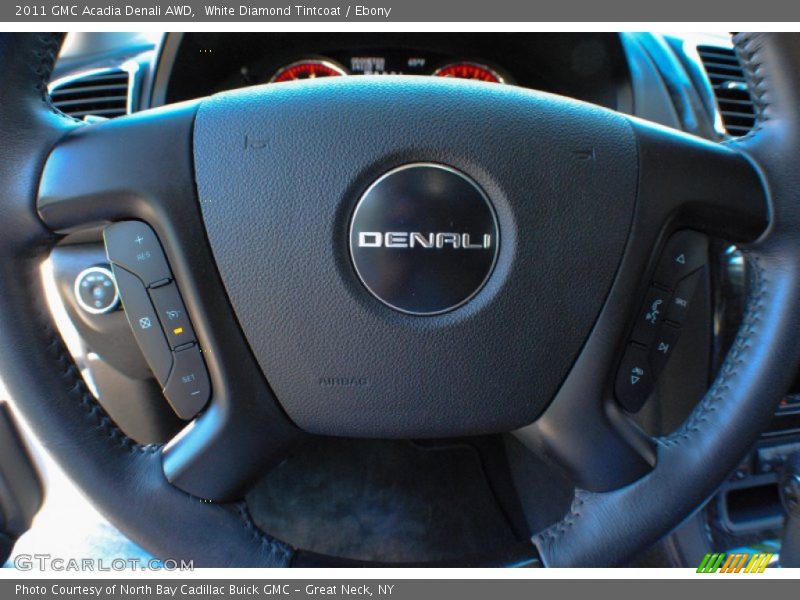 White Diamond Tintcoat / Ebony 2011 GMC Acadia Denali AWD