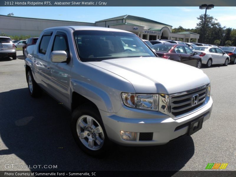 Alabaster Silver Metallic / Gray 2012 Honda Ridgeline RTS