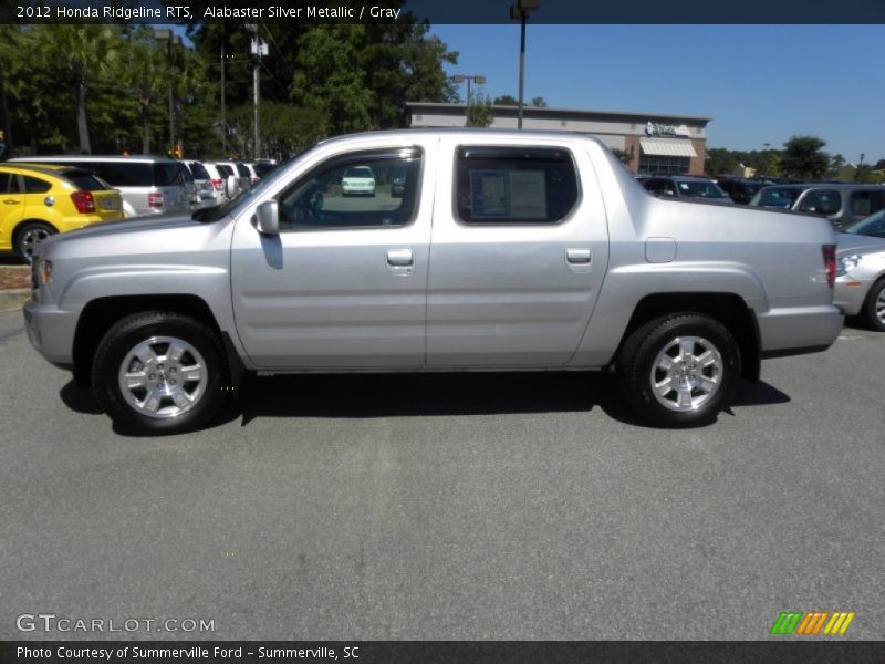 Alabaster Silver Metallic / Gray 2012 Honda Ridgeline RTS