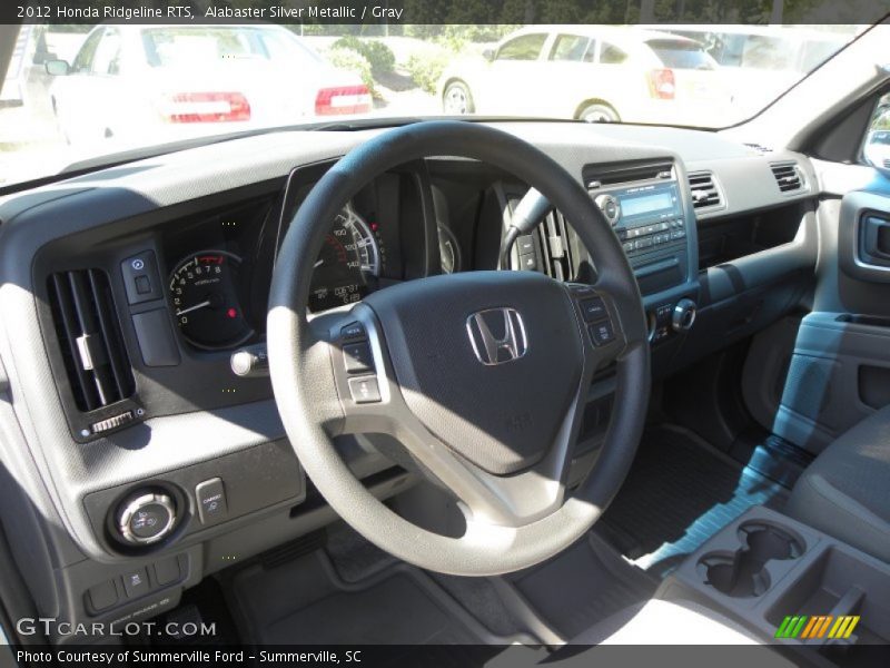 Alabaster Silver Metallic / Gray 2012 Honda Ridgeline RTS