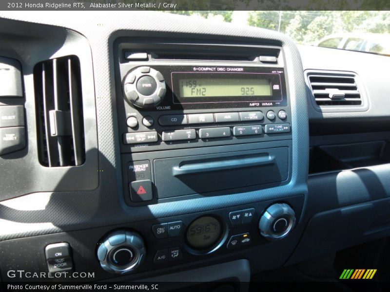 Alabaster Silver Metallic / Gray 2012 Honda Ridgeline RTS