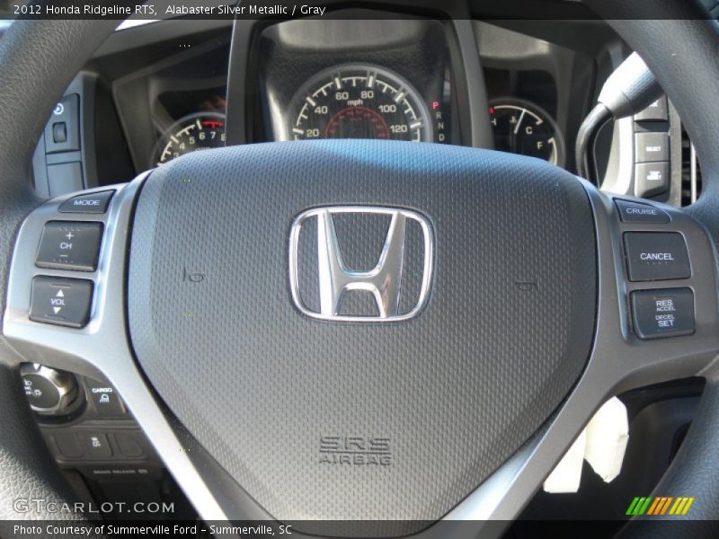 Alabaster Silver Metallic / Gray 2012 Honda Ridgeline RTS