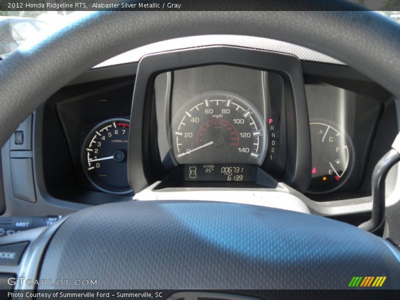 Alabaster Silver Metallic / Gray 2012 Honda Ridgeline RTS
