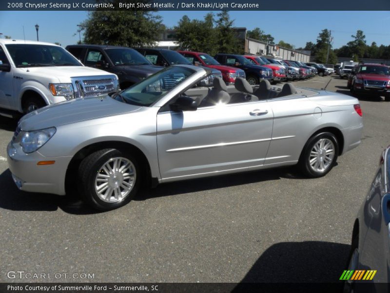 Bright Silver Metallic / Dark Khaki/Light Graystone 2008 Chrysler Sebring LX Convertible