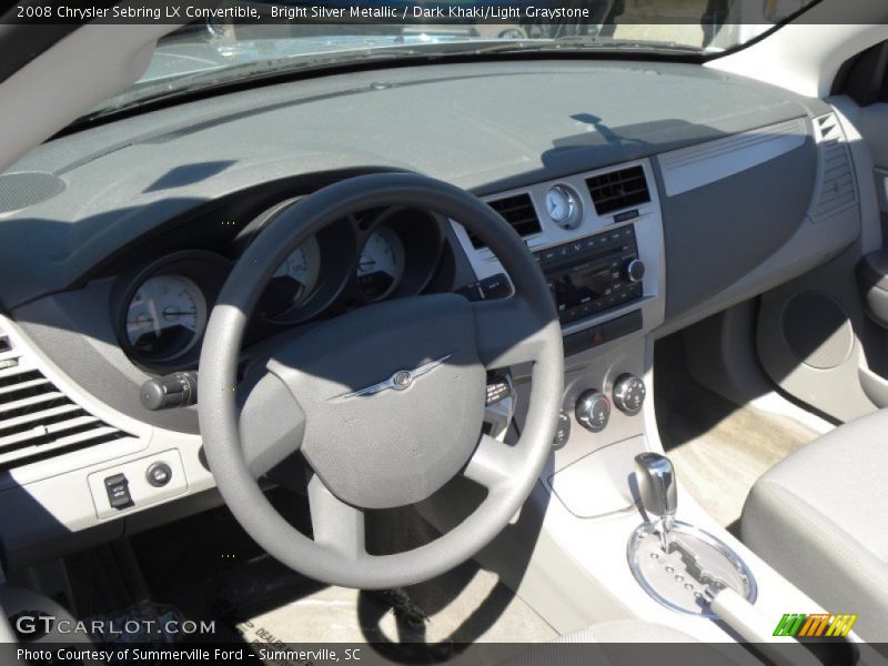 Bright Silver Metallic / Dark Khaki/Light Graystone 2008 Chrysler Sebring LX Convertible