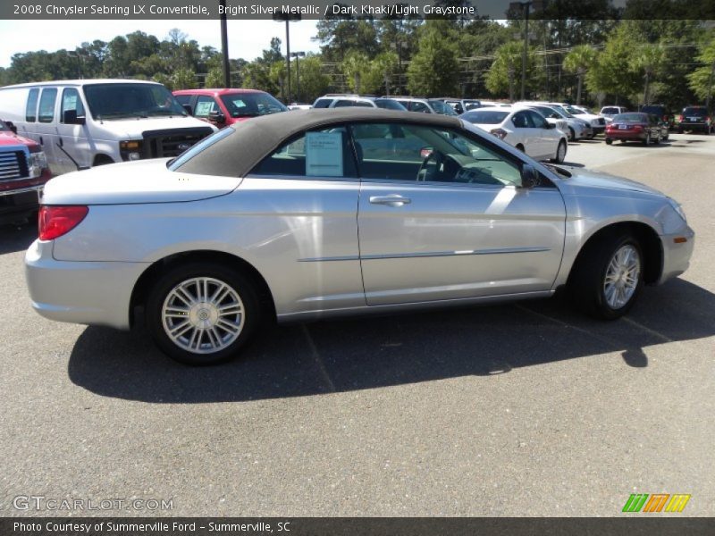 Bright Silver Metallic / Dark Khaki/Light Graystone 2008 Chrysler Sebring LX Convertible