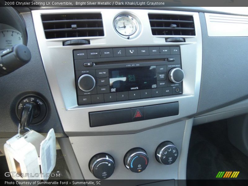 Bright Silver Metallic / Dark Khaki/Light Graystone 2008 Chrysler Sebring LX Convertible