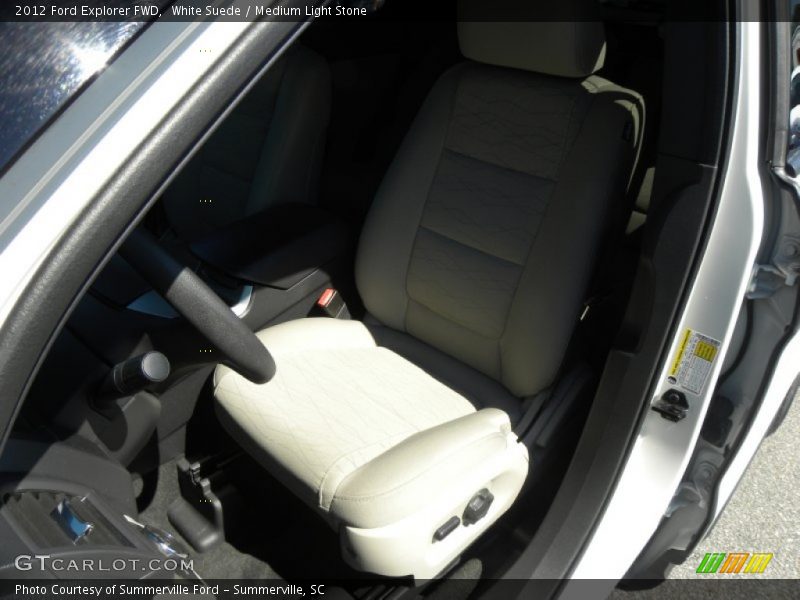 White Suede / Medium Light Stone 2012 Ford Explorer FWD