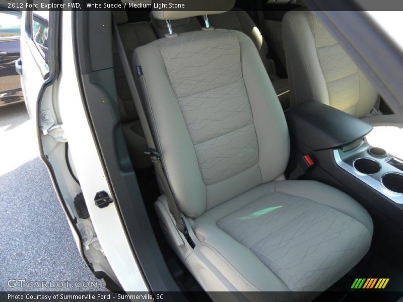 White Suede / Medium Light Stone 2012 Ford Explorer FWD