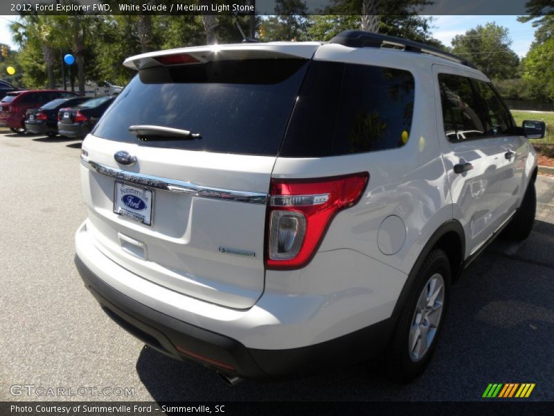 White Suede / Medium Light Stone 2012 Ford Explorer FWD