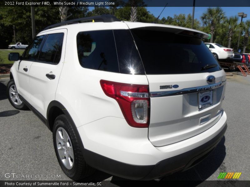 White Suede / Medium Light Stone 2012 Ford Explorer FWD