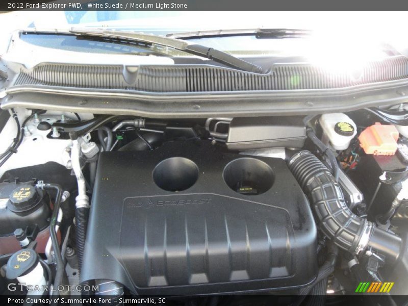 White Suede / Medium Light Stone 2012 Ford Explorer FWD