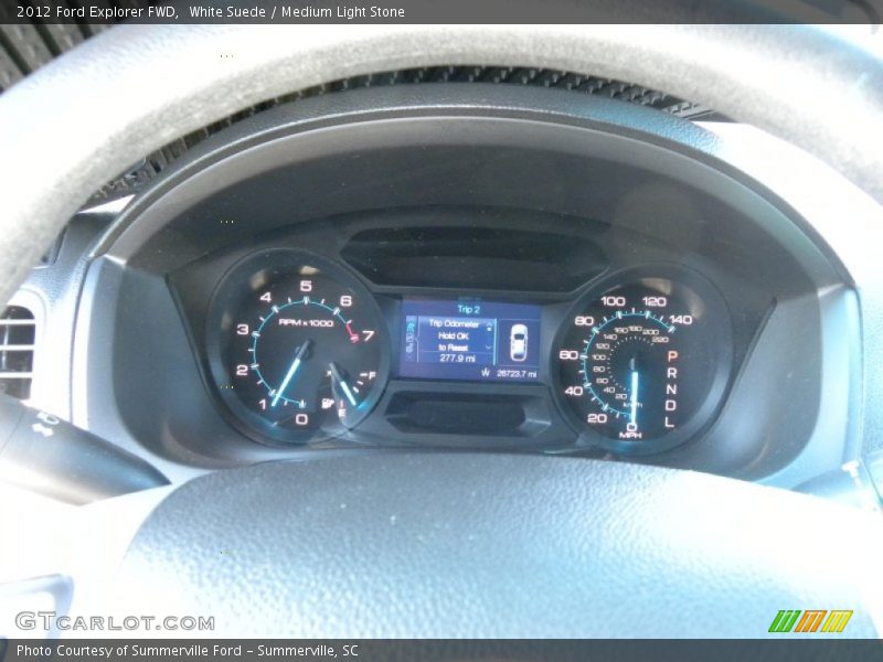 White Suede / Medium Light Stone 2012 Ford Explorer FWD