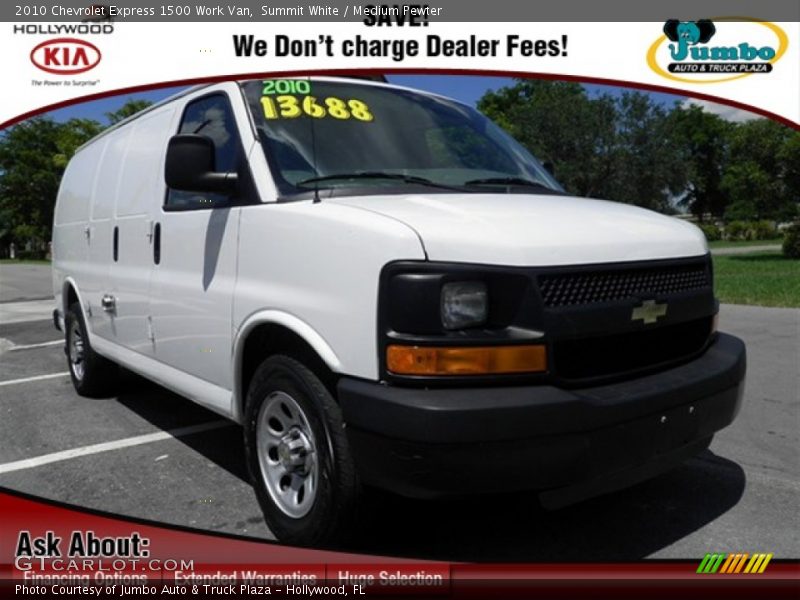 Summit White / Medium Pewter 2010 Chevrolet Express 1500 Work Van
