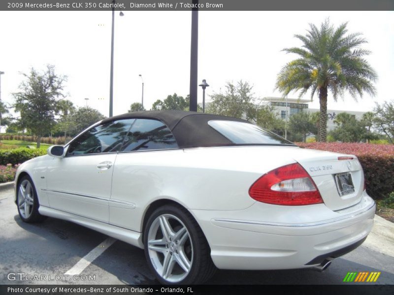 Diamond White / Tobacco Brown 2009 Mercedes-Benz CLK 350 Cabriolet