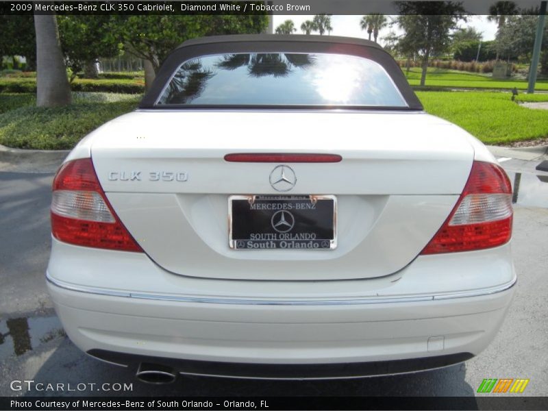 Diamond White / Tobacco Brown 2009 Mercedes-Benz CLK 350 Cabriolet