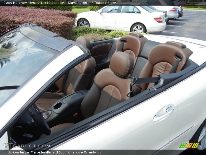 Diamond White / Tobacco Brown 2009 Mercedes-Benz CLK 350 Cabriolet