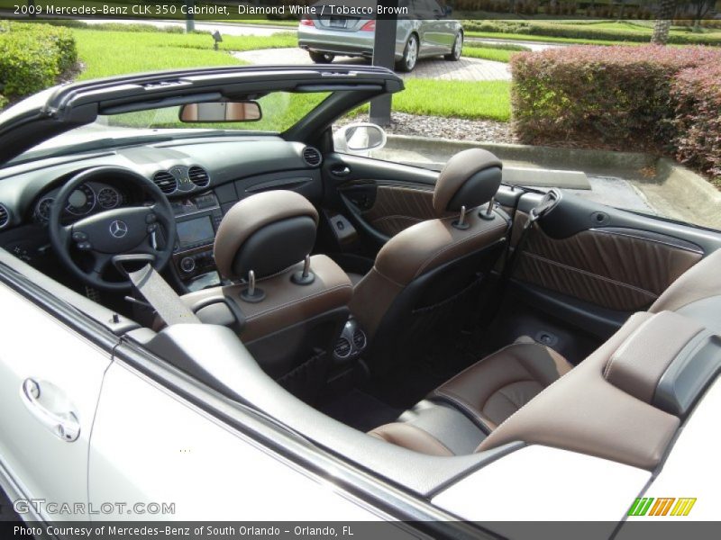 Diamond White / Tobacco Brown 2009 Mercedes-Benz CLK 350 Cabriolet