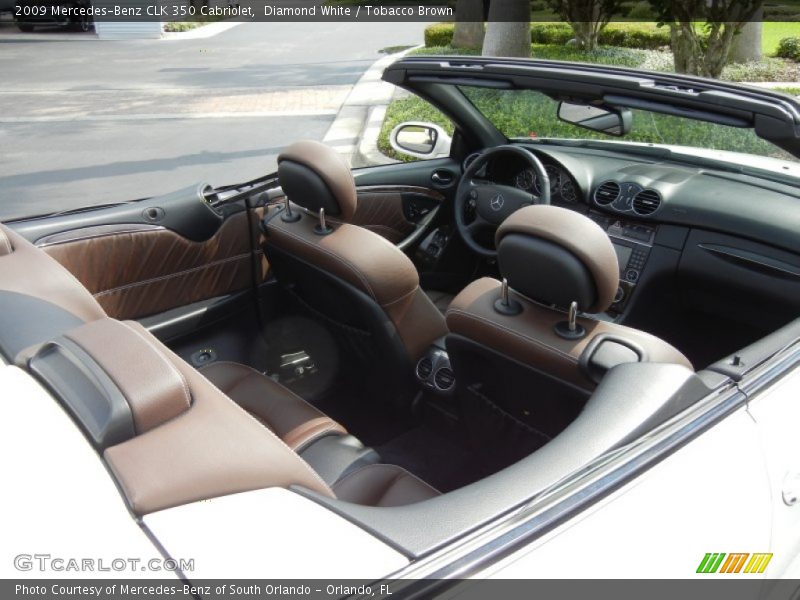 Diamond White / Tobacco Brown 2009 Mercedes-Benz CLK 350 Cabriolet