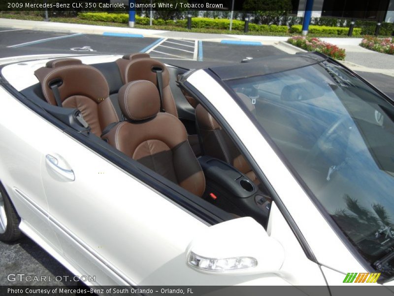 Diamond White / Tobacco Brown 2009 Mercedes-Benz CLK 350 Cabriolet