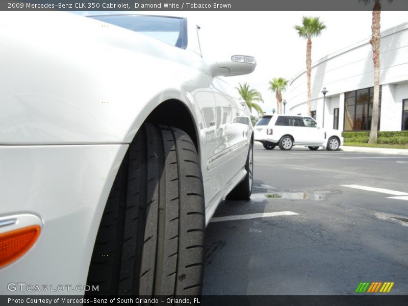 Diamond White / Tobacco Brown 2009 Mercedes-Benz CLK 350 Cabriolet