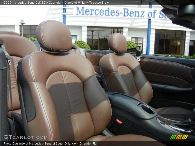 Diamond White / Tobacco Brown 2009 Mercedes-Benz CLK 350 Cabriolet
