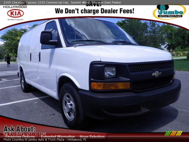 Summit White / Medium Dark Pewter 2005 Chevrolet Express 1500 Commercial Van