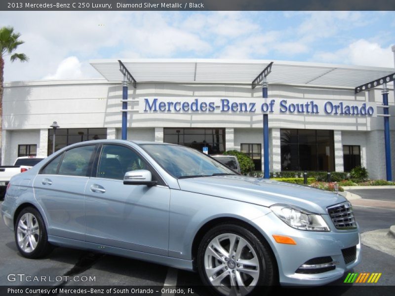 Diamond Silver Metallic / Black 2013 Mercedes-Benz C 250 Luxury