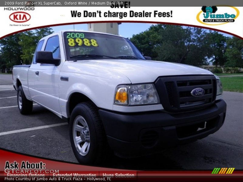 Oxford White / Medium Dark Flint 2009 Ford Ranger XL SuperCab