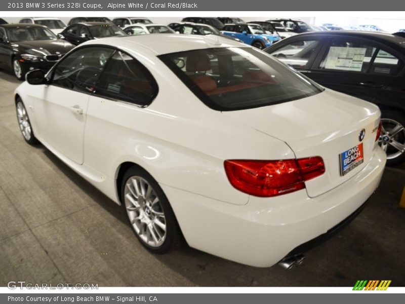 Alpine White / Coral Red/Black 2013 BMW 3 Series 328i Coupe