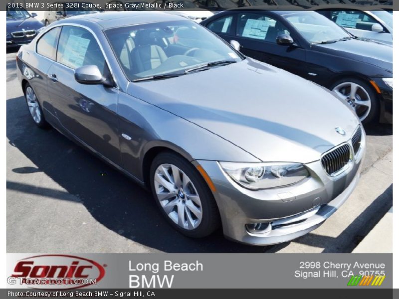 Space Gray Metallic / Black 2013 BMW 3 Series 328i Coupe