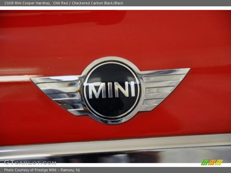 Chili Red / Checkered Carbon Black/Black 2008 Mini Cooper Hardtop