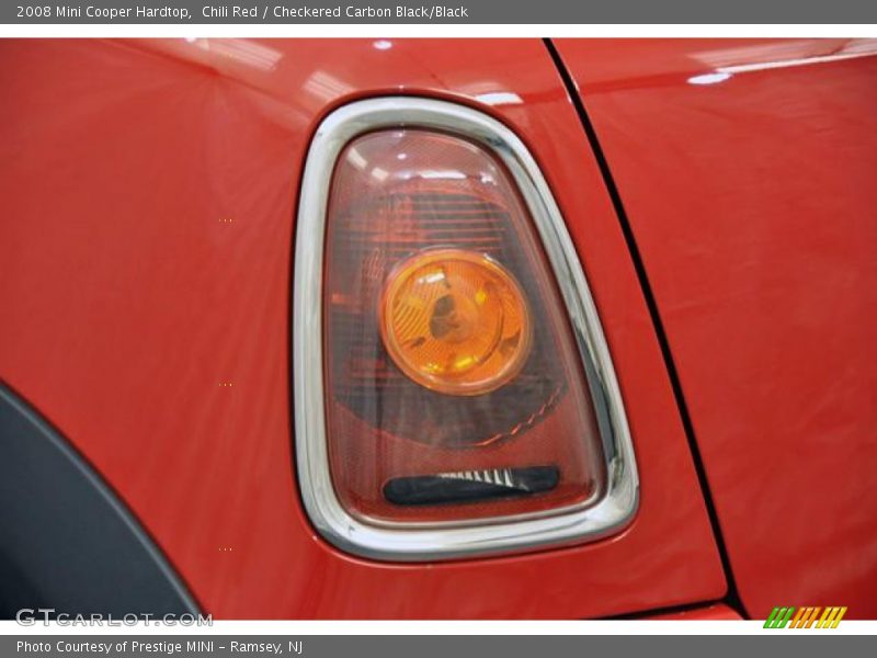 Chili Red / Checkered Carbon Black/Black 2008 Mini Cooper Hardtop