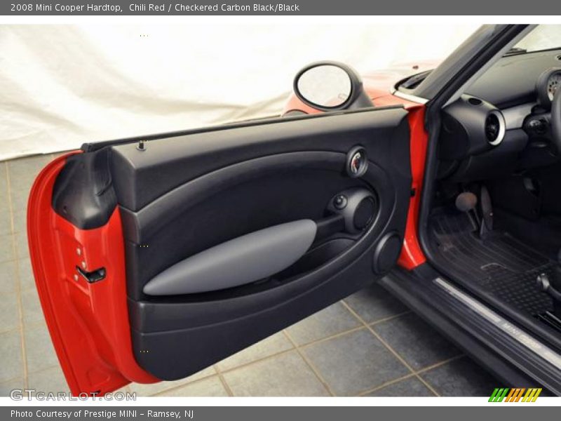 Chili Red / Checkered Carbon Black/Black 2008 Mini Cooper Hardtop