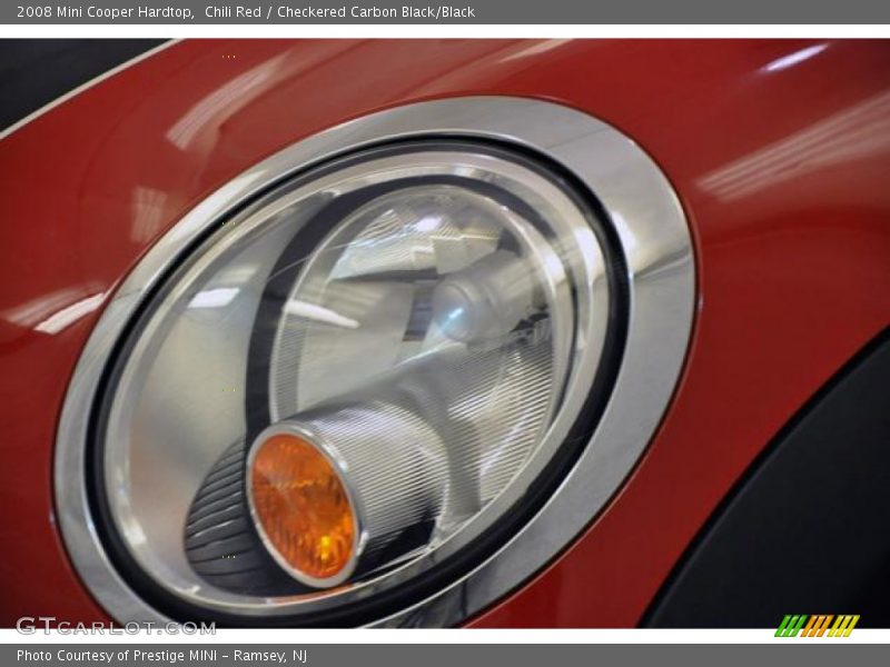 Chili Red / Checkered Carbon Black/Black 2008 Mini Cooper Hardtop