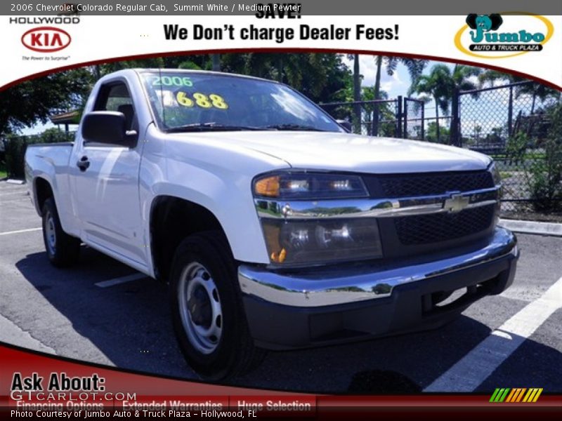 Summit White / Medium Pewter 2006 Chevrolet Colorado Regular Cab