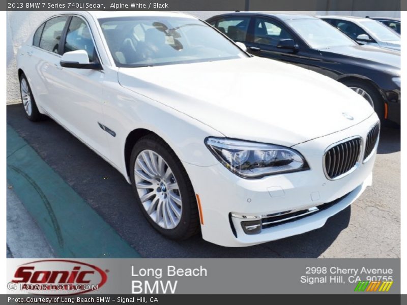 Alpine White / Black 2013 BMW 7 Series 740Li Sedan