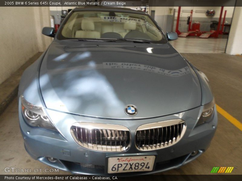 Atlantic Blue Metallic / Cream Beige 2005 BMW 6 Series 645i Coupe