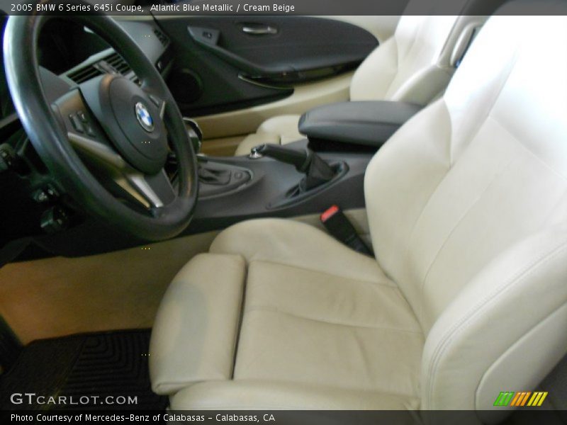 Atlantic Blue Metallic / Cream Beige 2005 BMW 6 Series 645i Coupe