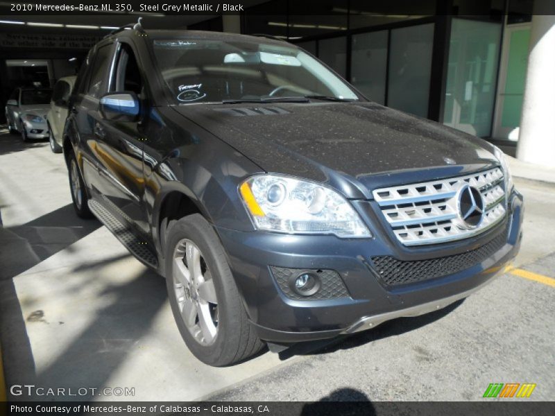 Steel Grey Metallic / Black 2010 Mercedes-Benz ML 350