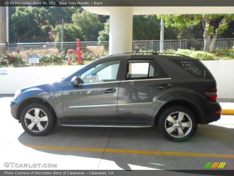 Steel Grey Metallic / Black 2010 Mercedes-Benz ML 350