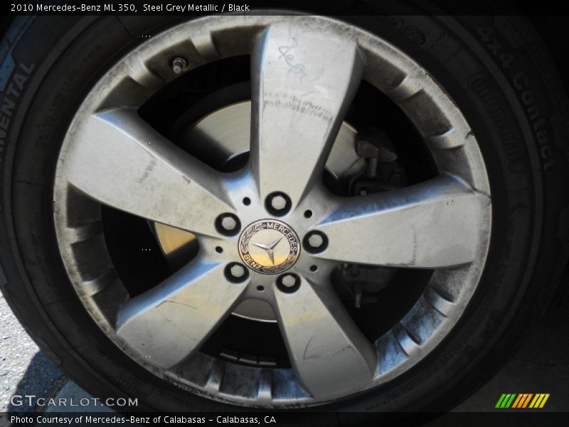 Steel Grey Metallic / Black 2010 Mercedes-Benz ML 350