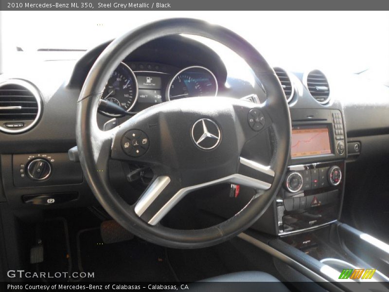 Steel Grey Metallic / Black 2010 Mercedes-Benz ML 350